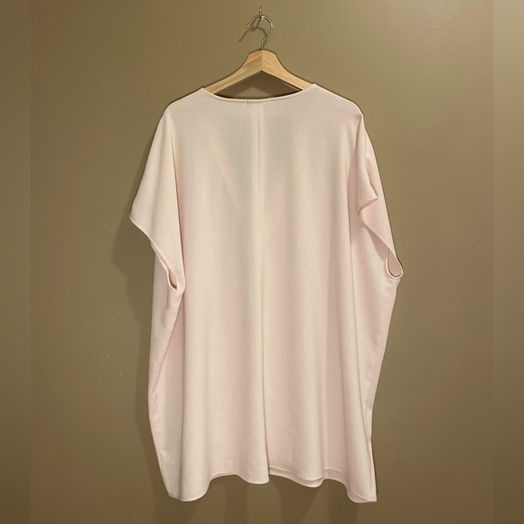 American Apparel - Baby Pink V-neck Tunic Mini-Dress/ Long Blouse - Picture 2 of 3